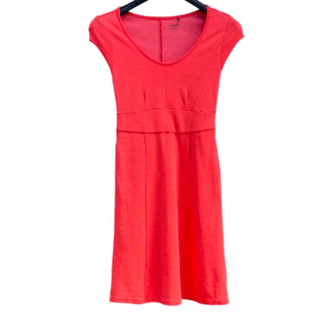 Toad & Co Flexcel Cap Sleeve Dress in Bright Coral Size XS Sporty